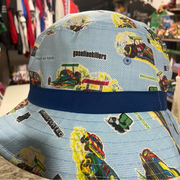 Undefeated All Over Race Car  Print Bucket Hat - Picture 2 of 4